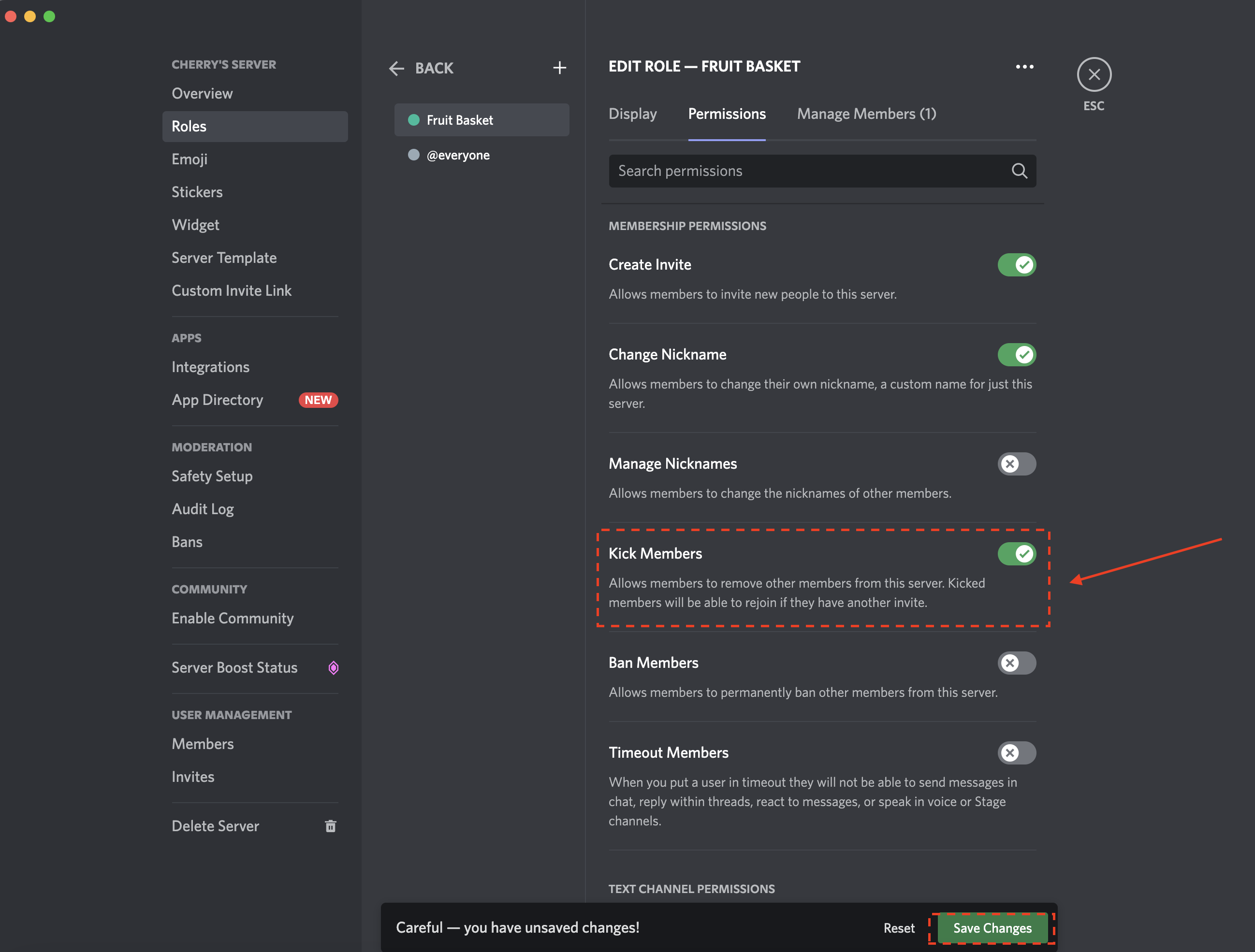 Página de Membros – Discord