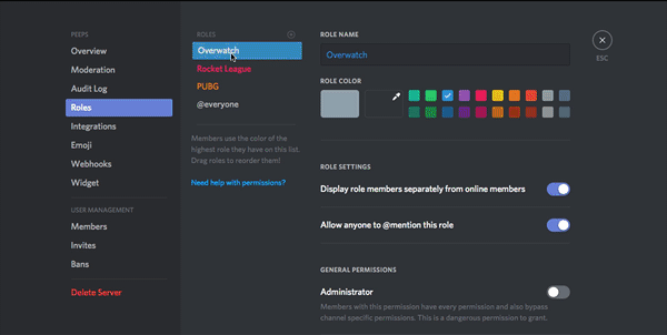 How to create roles and set permissions on your Discord server