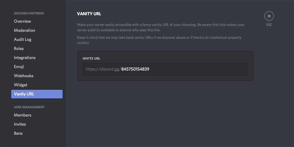 Server Vanity Urls Discord