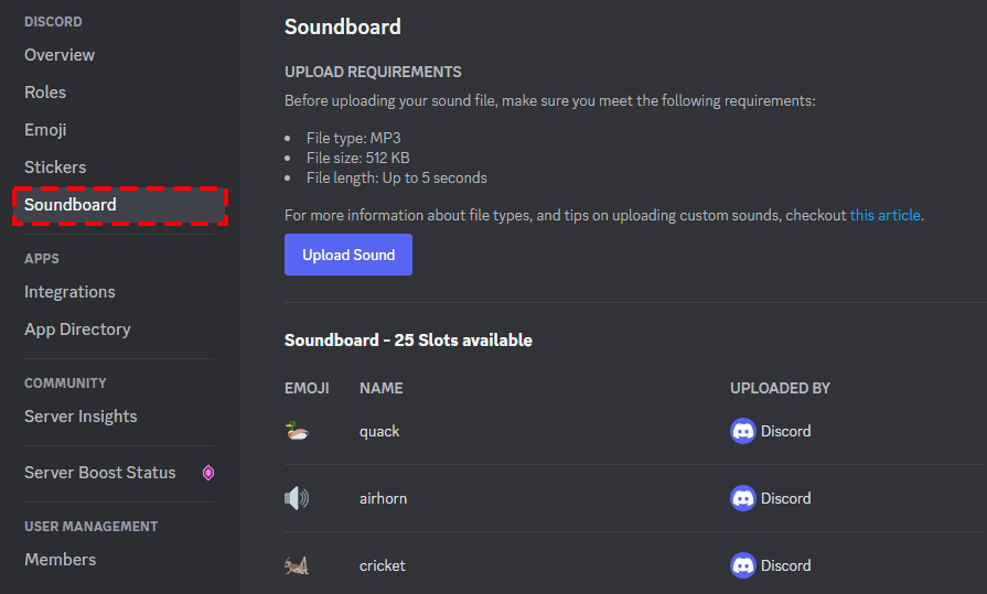 Soundboard FAQ – Discord