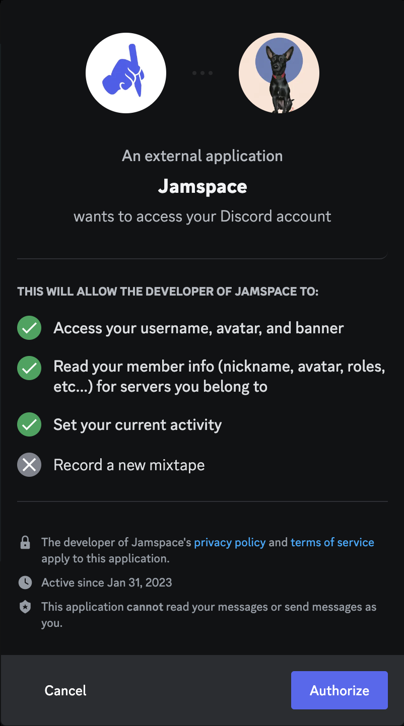 jamspace-authorization-window.png