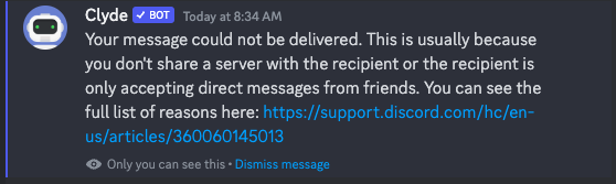 Anybody know why I can't join the discord server?