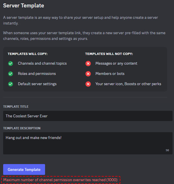 Server Templates Discord