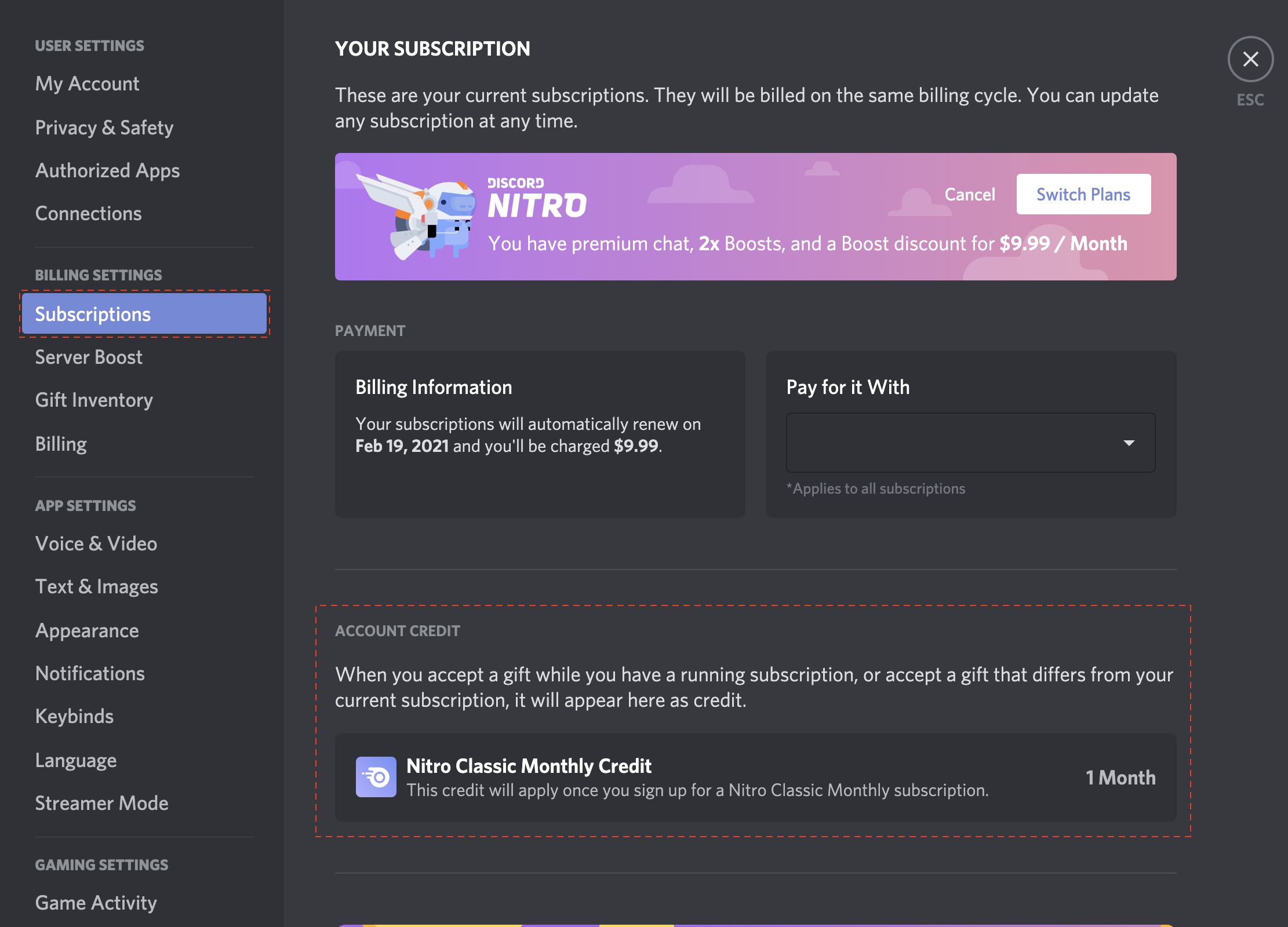 Benefício Herdado do Nitro Classic – Discord