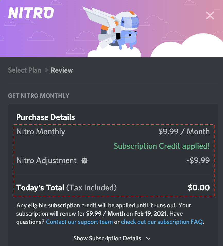 Benefício Herdado do Nitro Classic – Discord