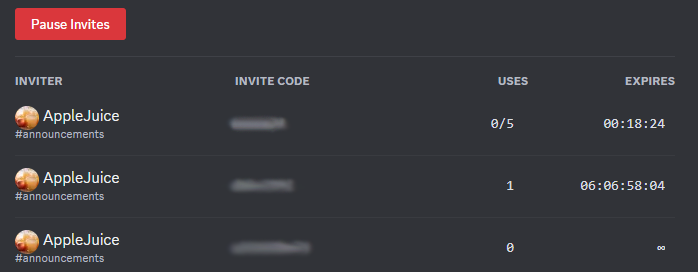 Enlaces de invitación no válidos – Discord