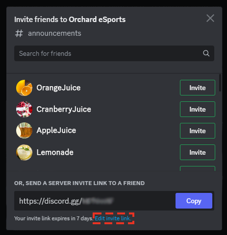 Custom Invite Link – Discord