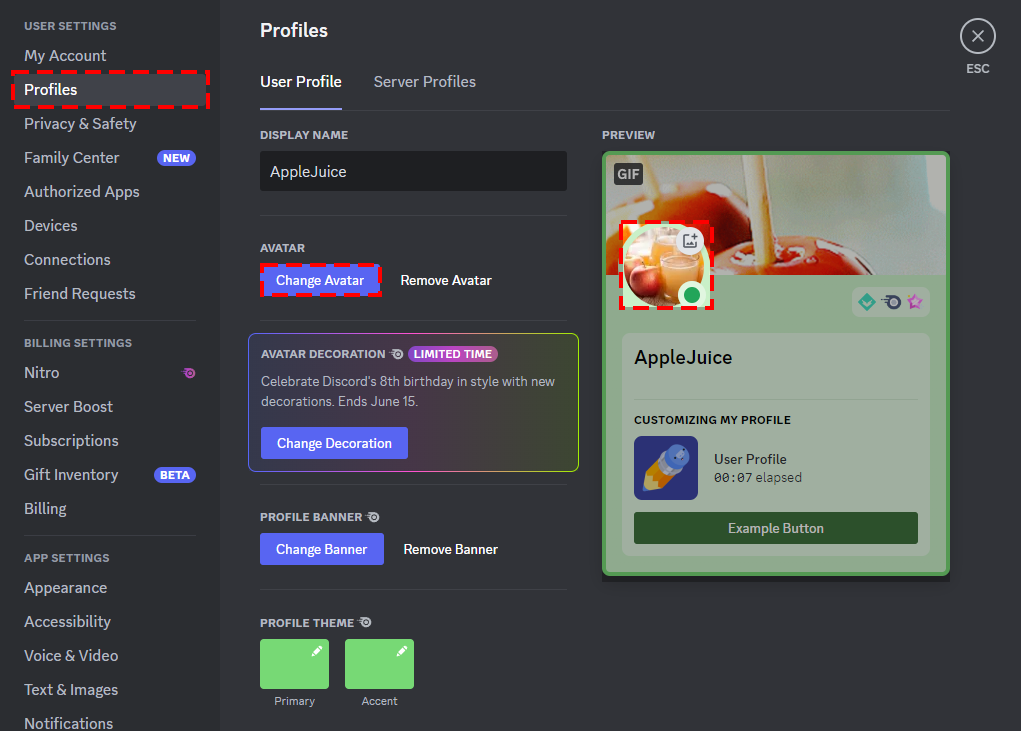 Profile Effects – Discord