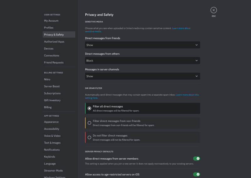 Discord Sensitive Content Filters Discord