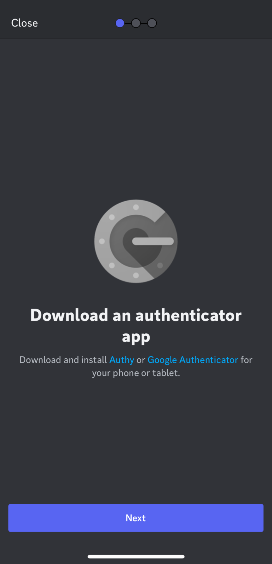 Google Authenticator / Authy for Account login verification method