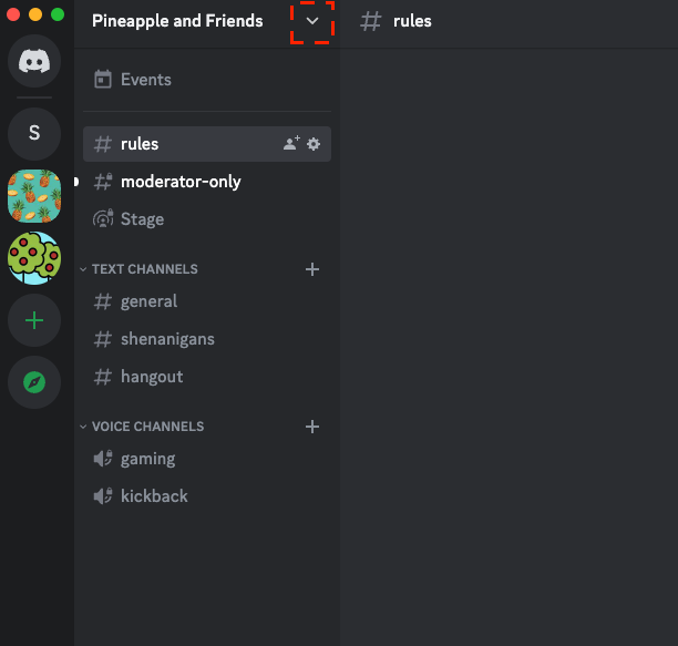 server in folder  Discord