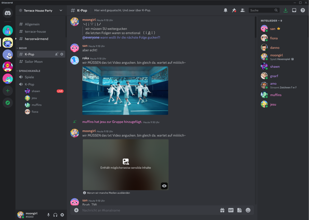 DiscordFilter für sensible Inhalte Discord