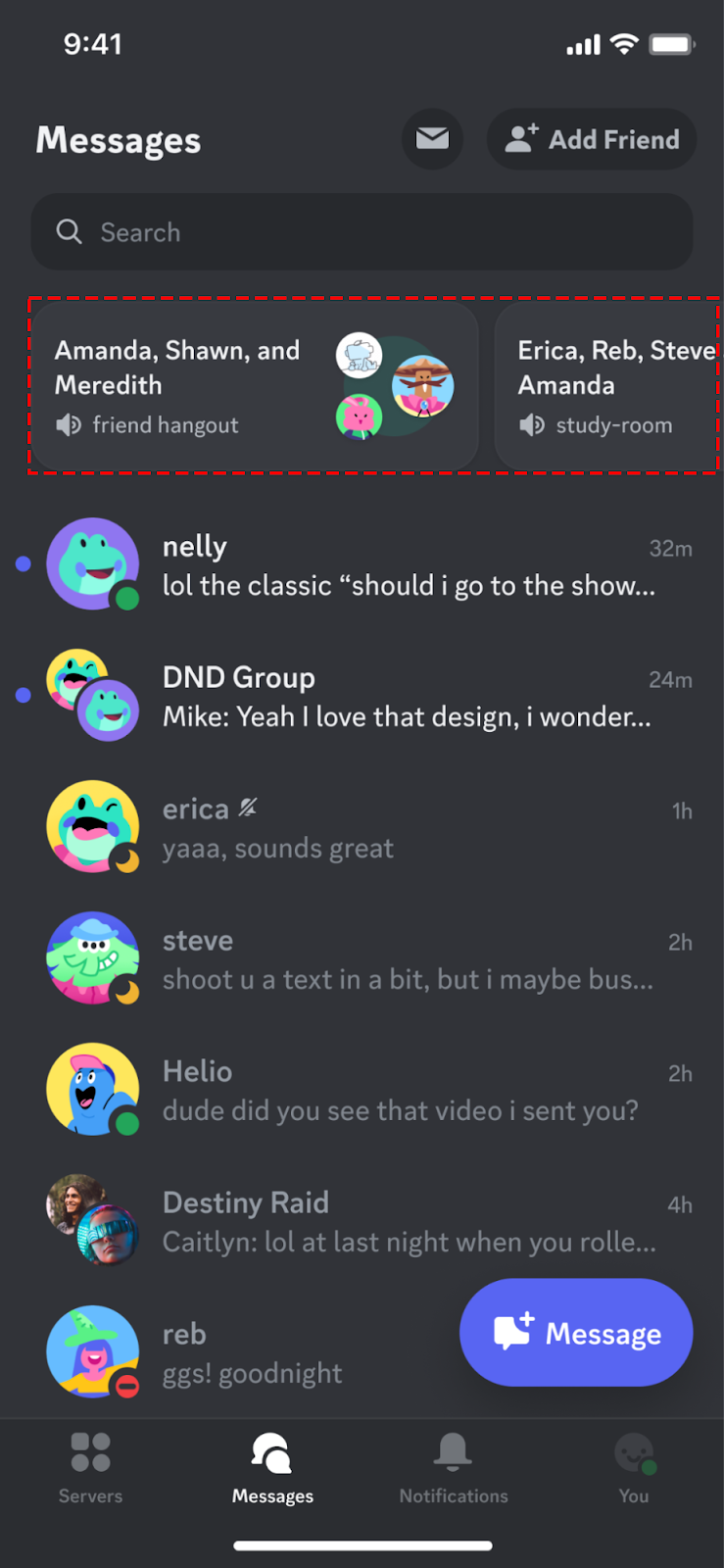 새로운 모바일 앱 레이아웃 Discord