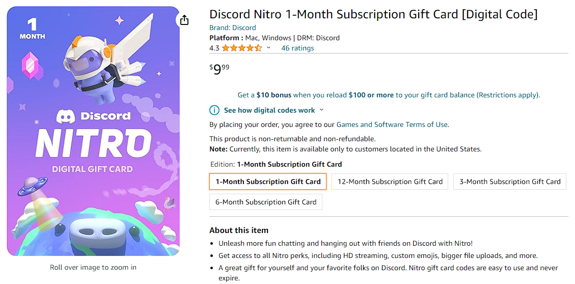 Get an extra month of Discord Nitro when you sub over the holiday weekend