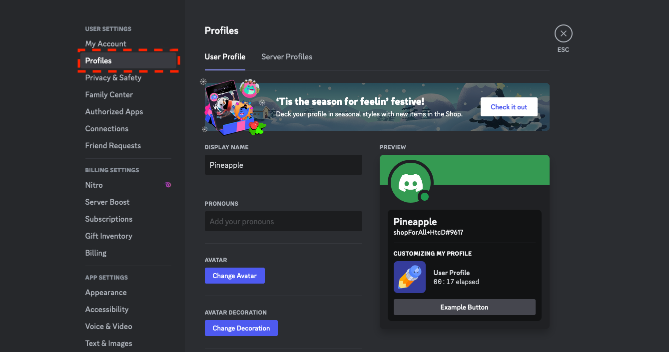 perfil discord