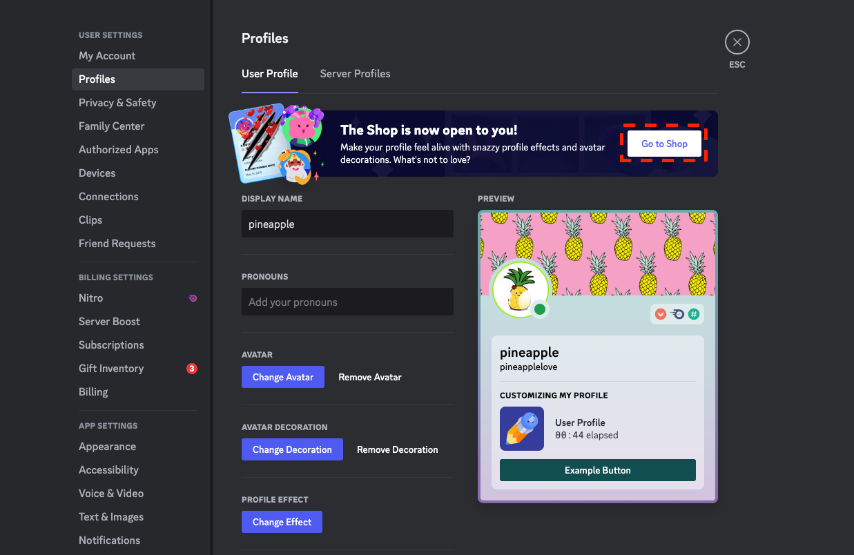 Profile Effects Discord