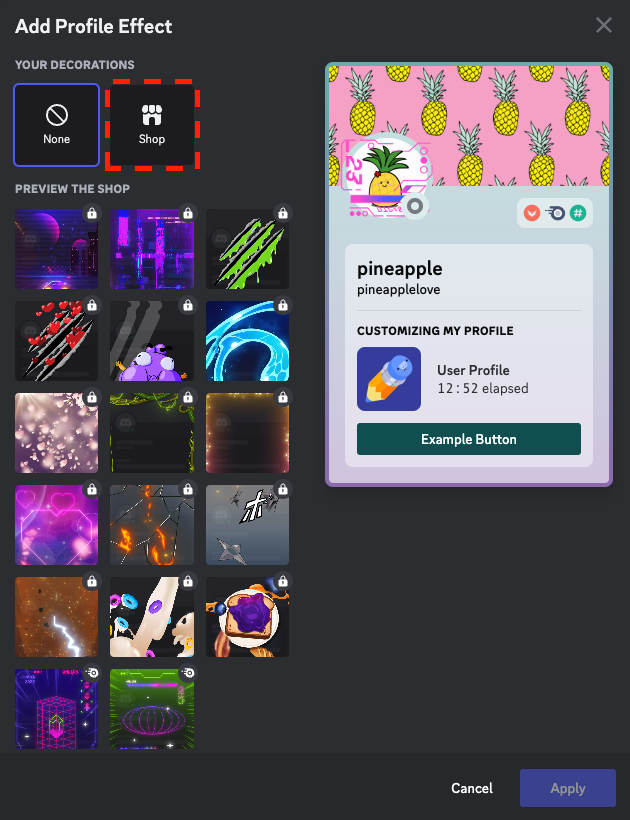 Profile Effects Discord