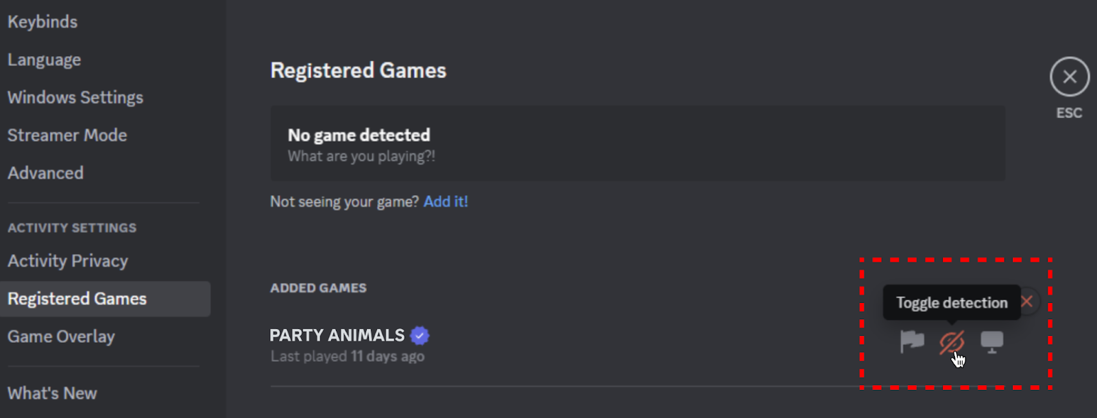 Activity Status (Recent Activity) – Discord