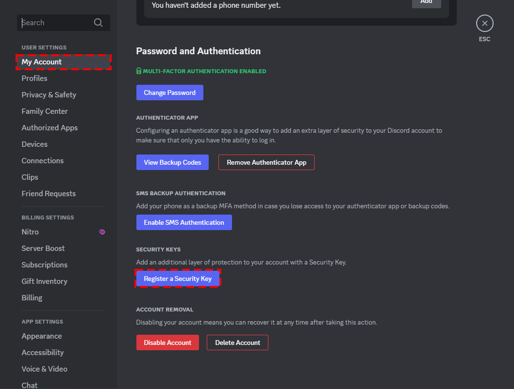 Discord 上的安全性金鑰、密碼金鑰與無密碼登入 – Discord