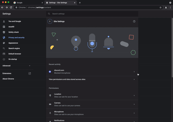 Enable-Mic-in-Chrome-Unblock-Discord-mic-demo.gif