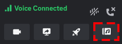 O ícone dos Efeitos Sonoros do Discord que você pode encontrar no aplicativo enquanto estiver em um canal de voz