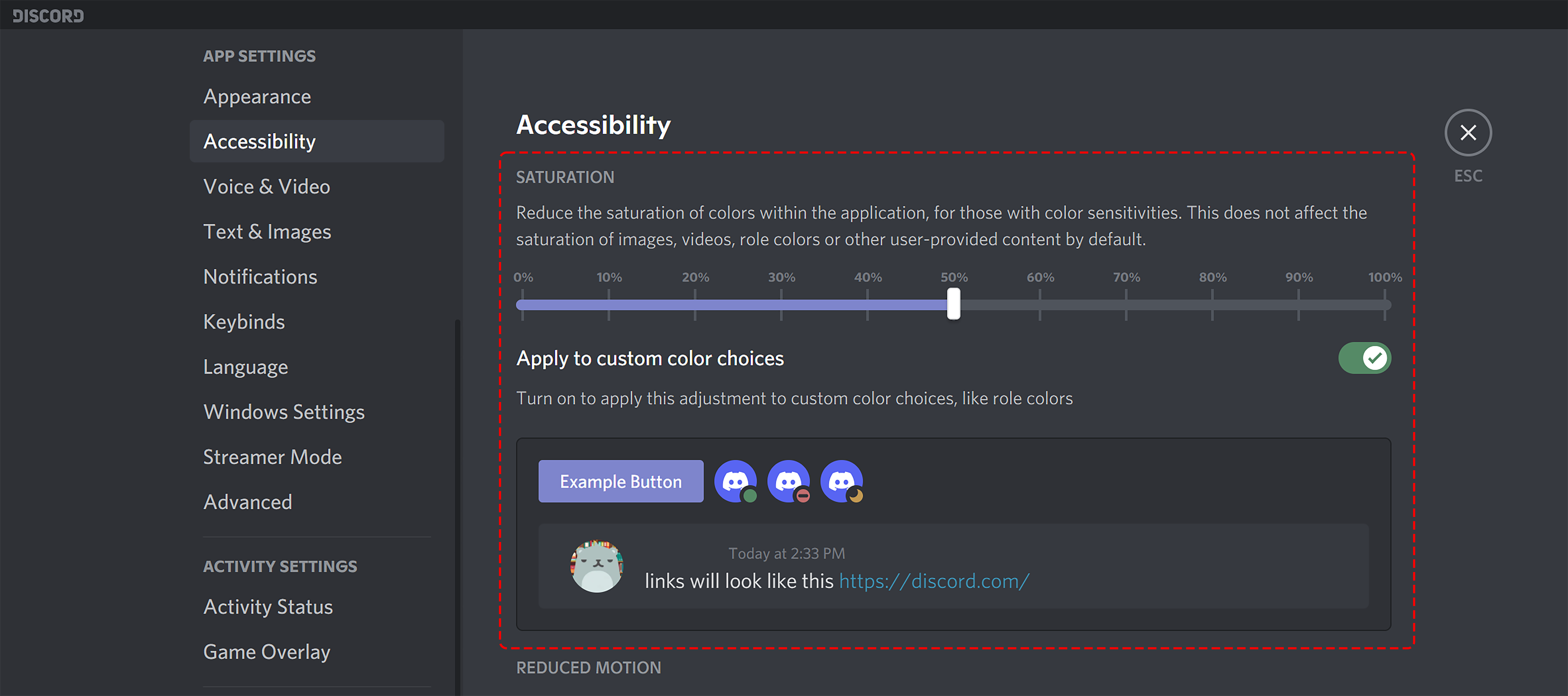 ユーザー補助 – Discord