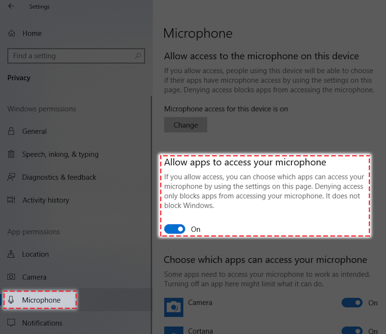 Windows 10 Allowing Access For Microphone Camera Discord