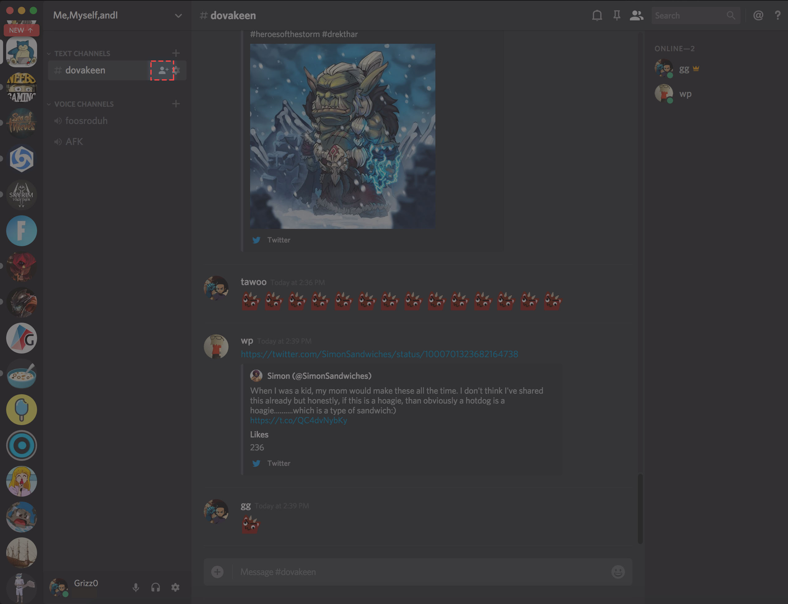 友達を自分のサーバーに招待するには Discord