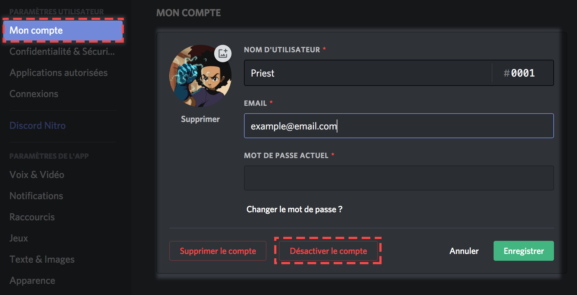 Comment désactiver mon compte ? – Discord