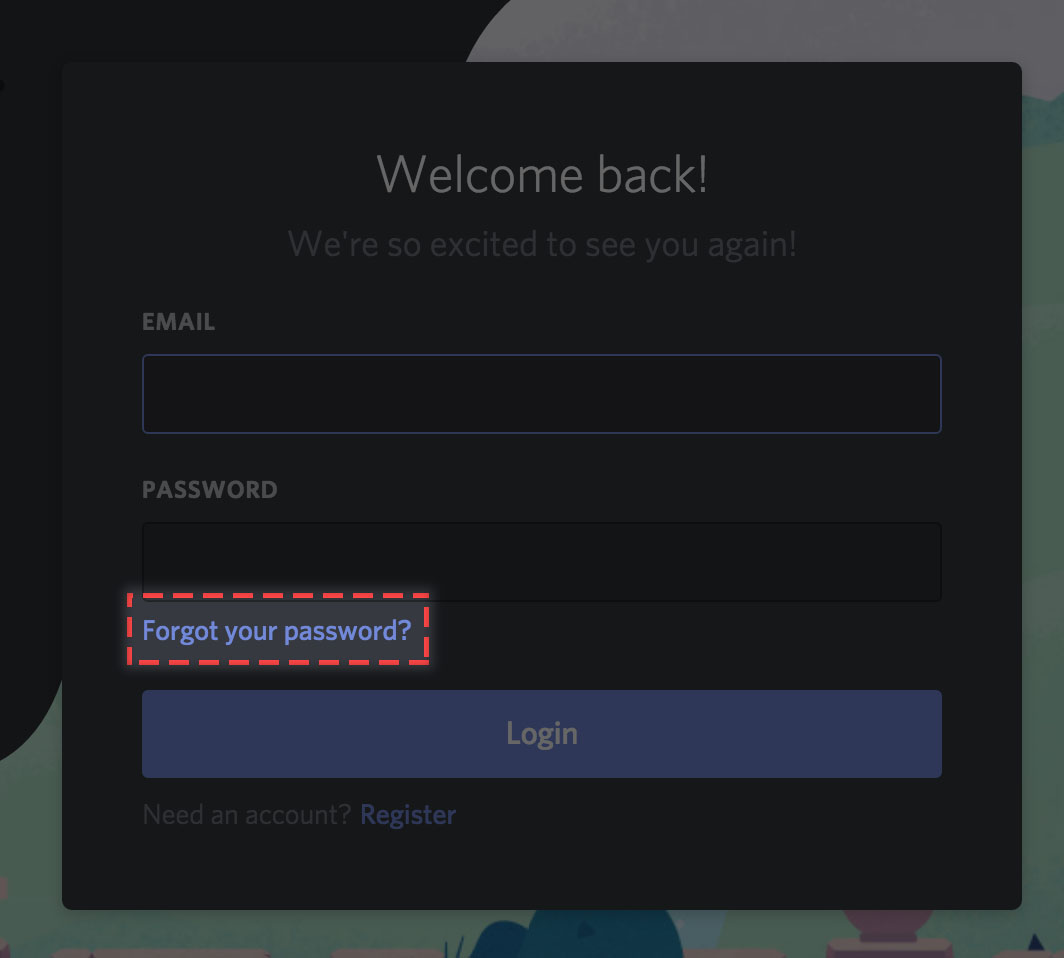 パスワードを忘れました どうやって新しいのを作るんですか Discord