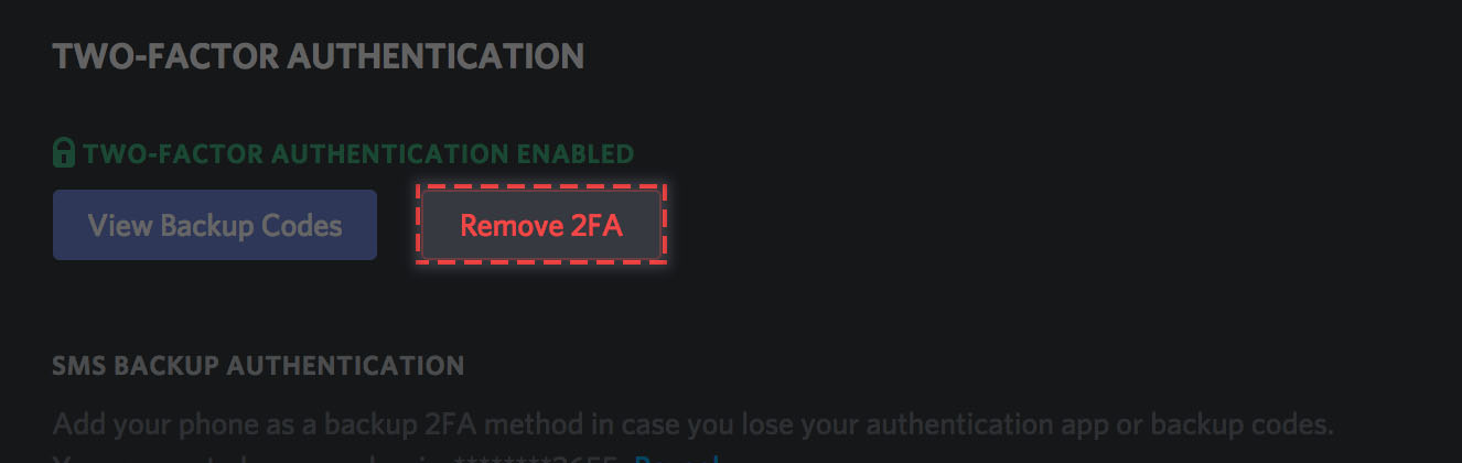 失去雙重認證 Discord