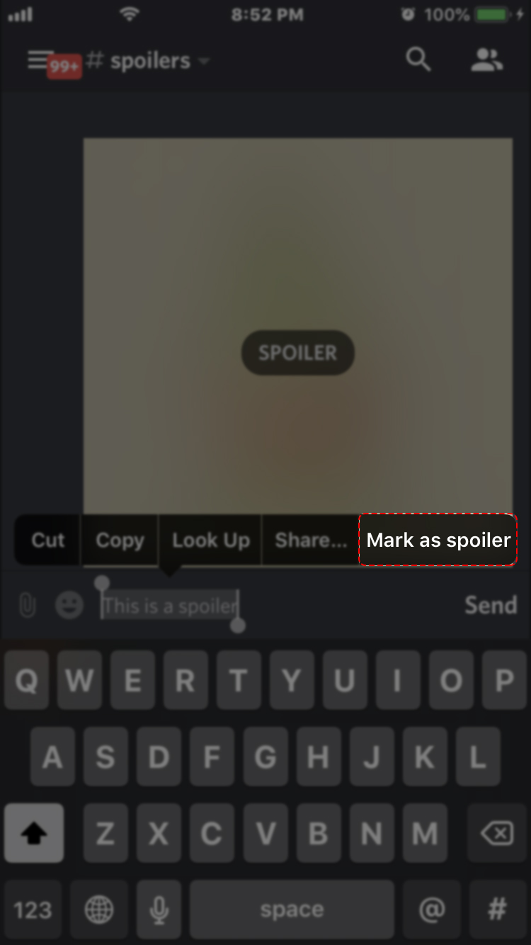 mark text as spoiler discord