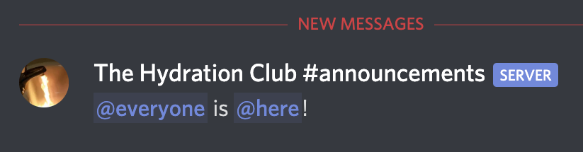 An actual announcment in a discord server I'm in day at AM Hello