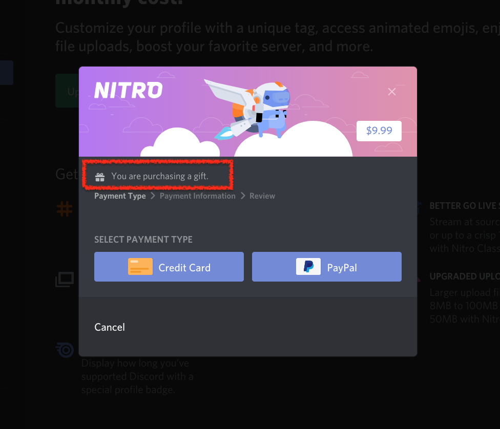 Nitro Gifting – Discord