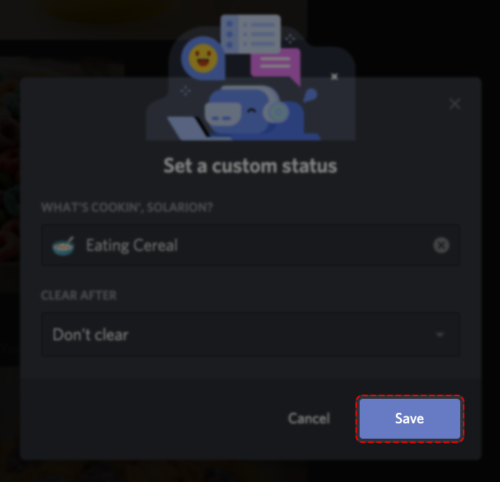 Personalisierter Status Discord