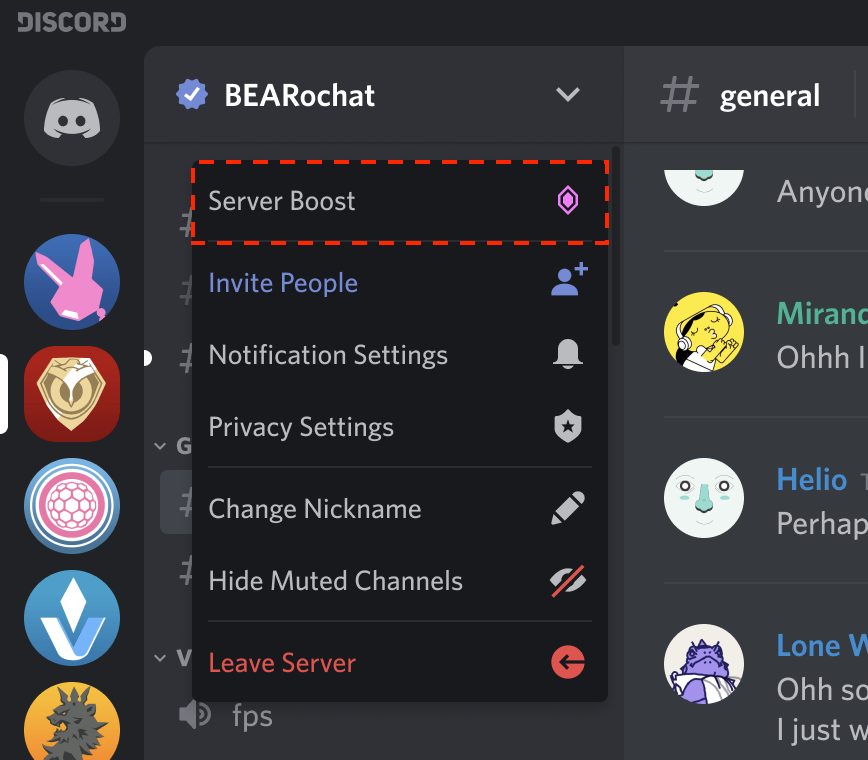 サーバーブースト Discord