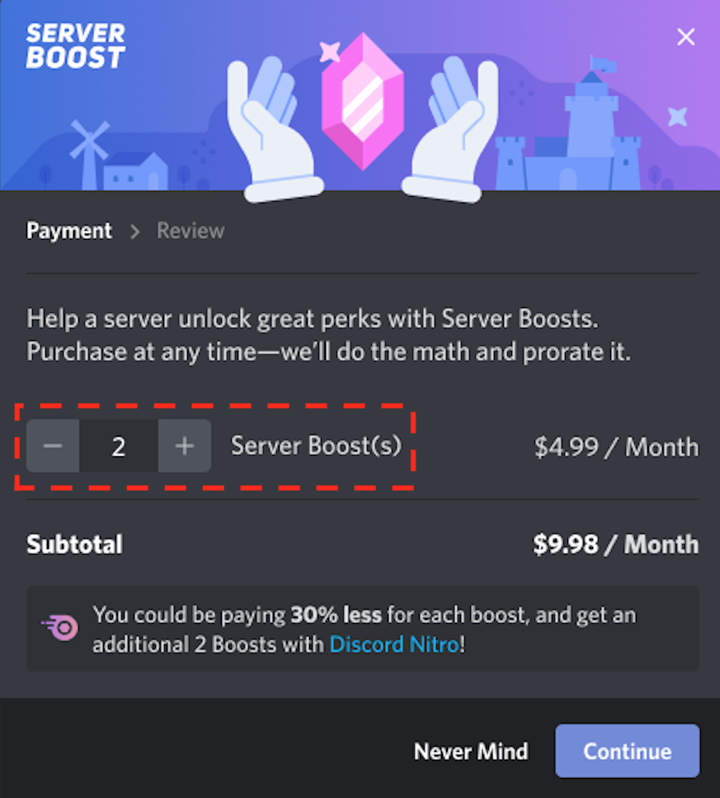 discord server boosting icon