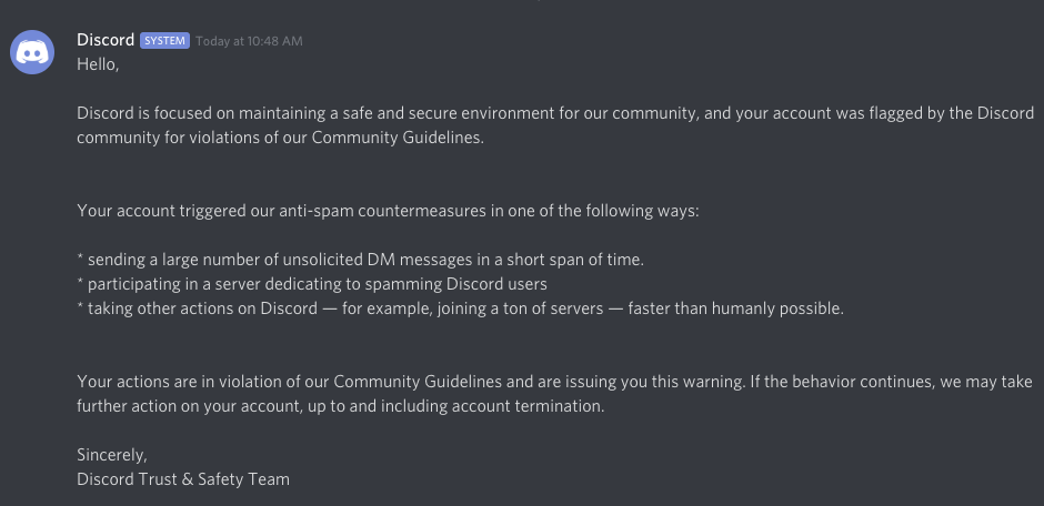 Discord warning  ~Sea of Thieves~ Amino