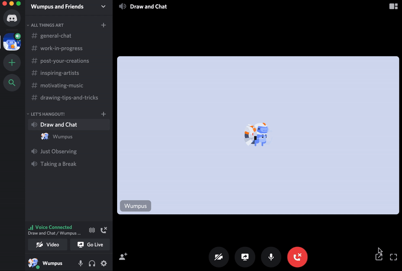 Discord Video Call Template