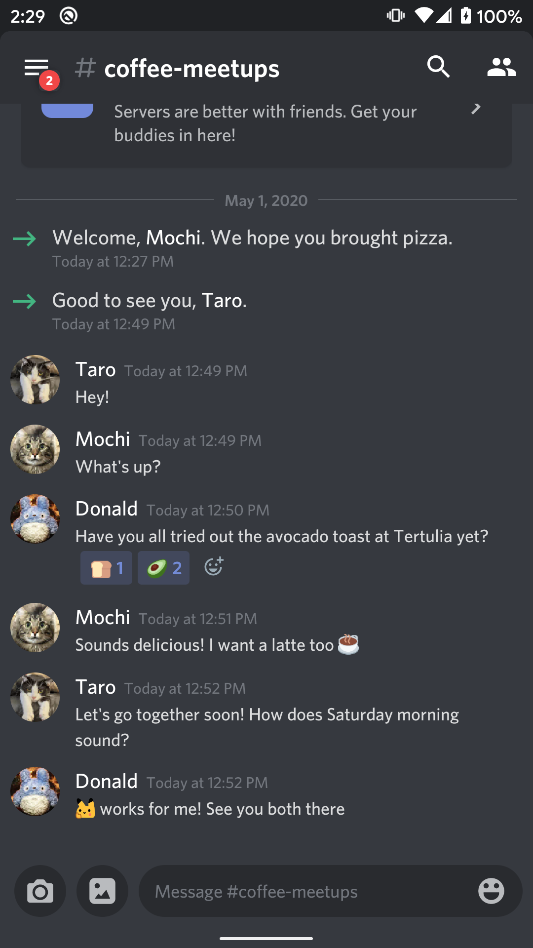 Tabs To Android Discord