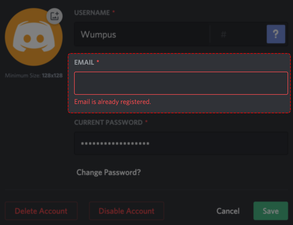 Email Is Already Registered Errors Discord