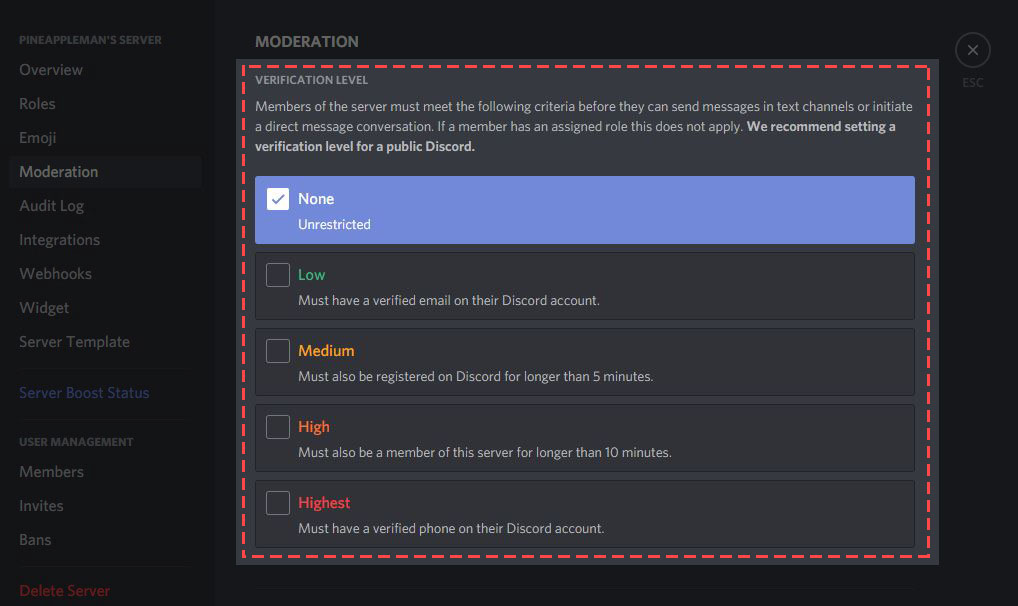 What Are Verification Levels Discord