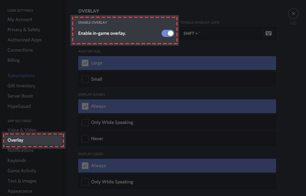 Games Overlay 101 Discord