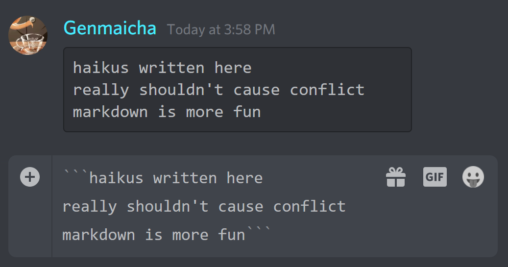 Markdown text 101 discord