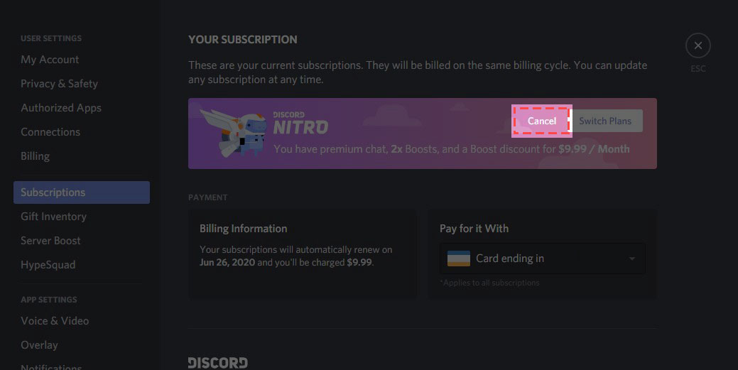 Карта для активации discord nitro