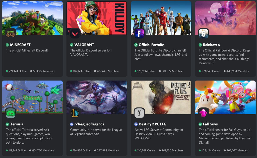 Servidor do Discord brasileiro com muitas categorias de jogos