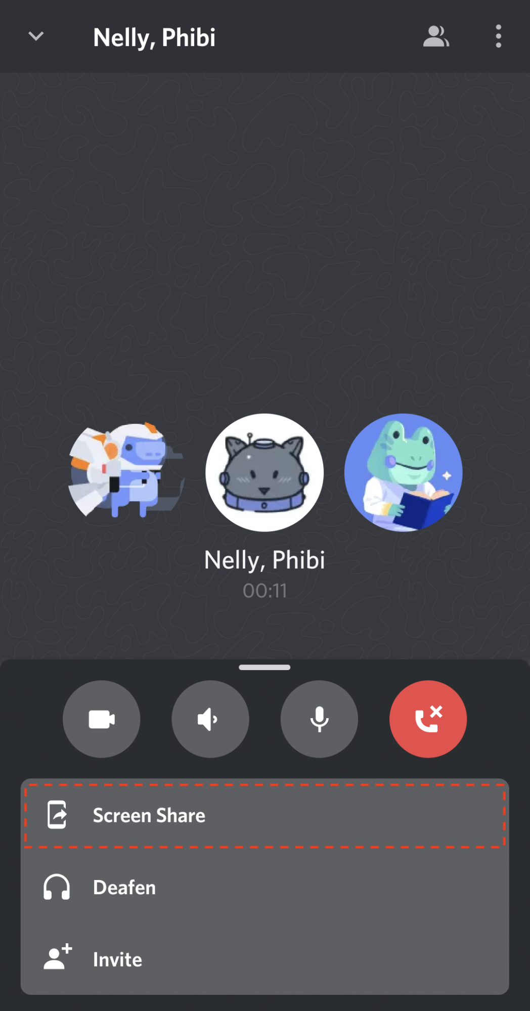 screen sharing discord mobile