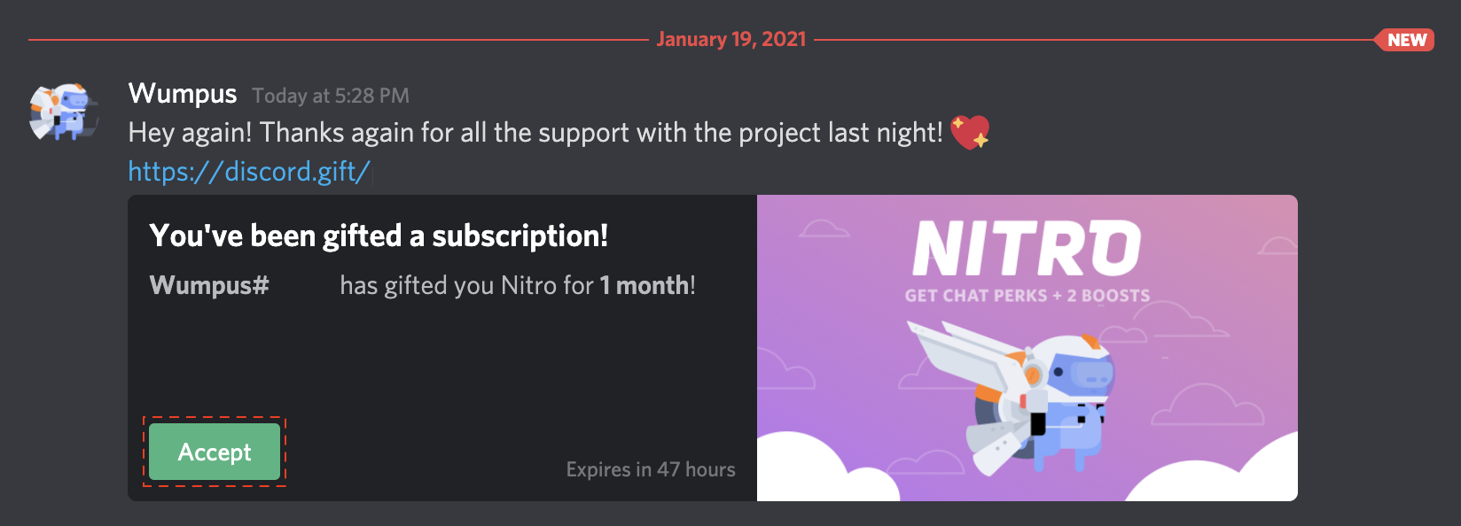 discord nitro gift link troll