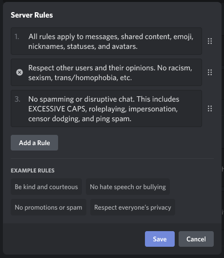 Discord server Info/Rules - Forums 