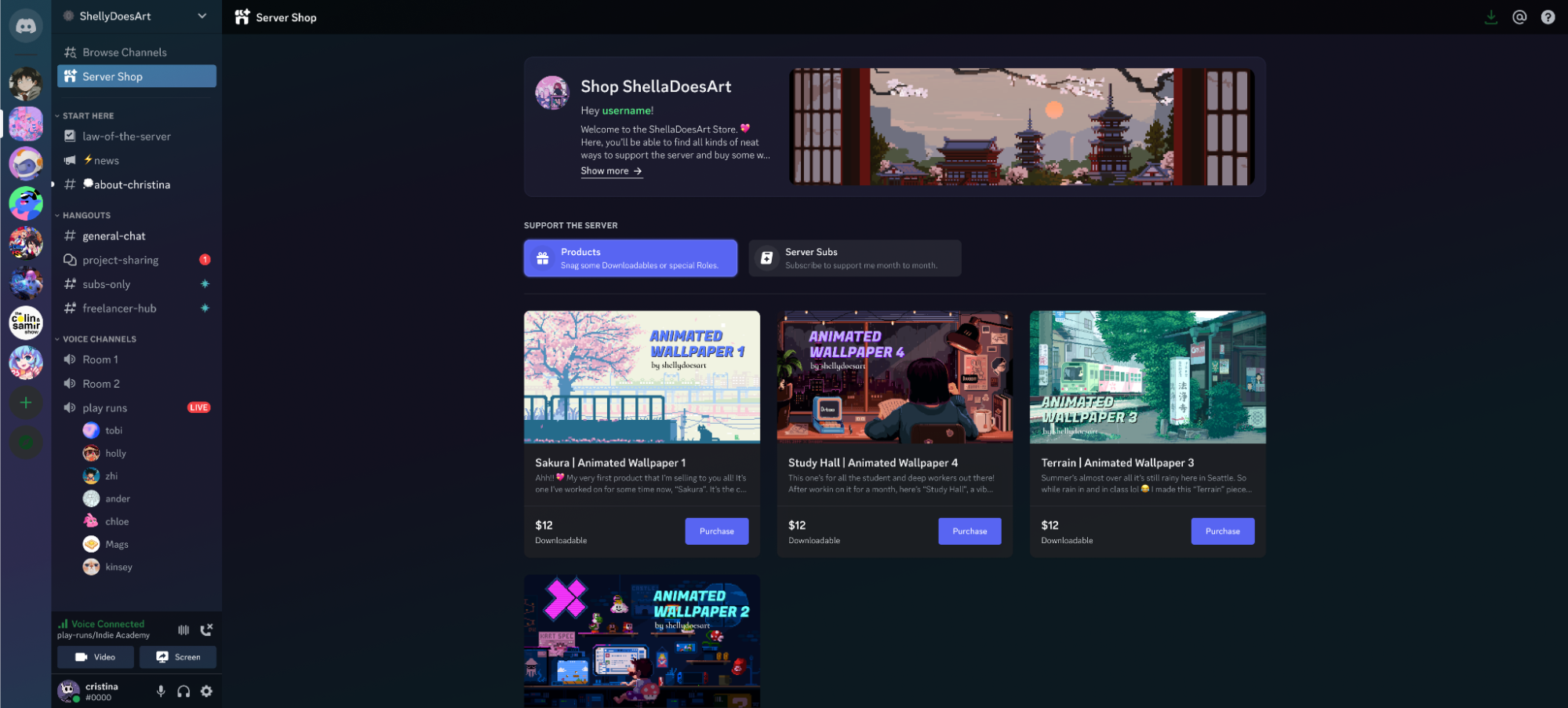 멤버를 위한 서버 상점 – Discord